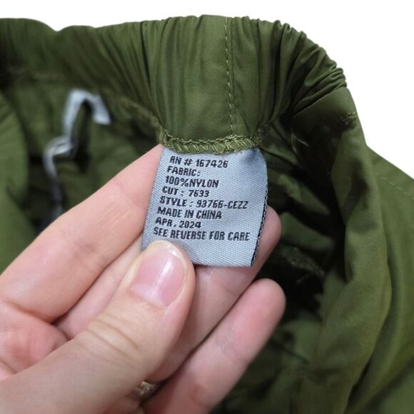 Tractr Green Wide Leg Nylon Parachute Pants S - Picture 4 of 4